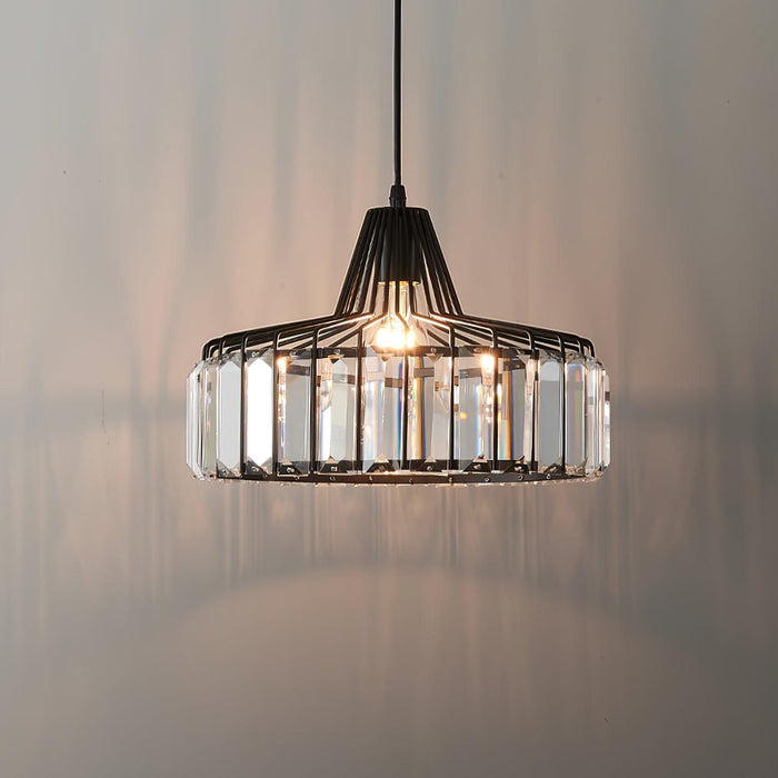 Crystal Drum Pendant Lamp.