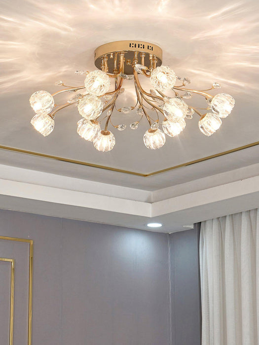 Crystal Flower Ceiling Light-DWHOME