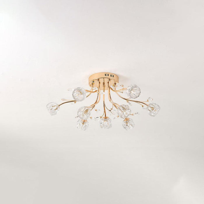 Crystal Flower Ceiling Light.