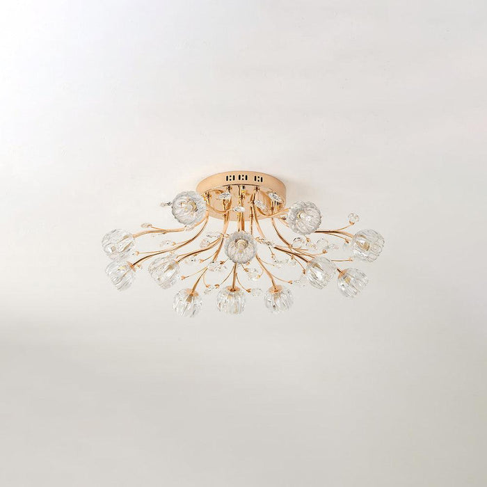 Crystal Flower Ceiling Light.