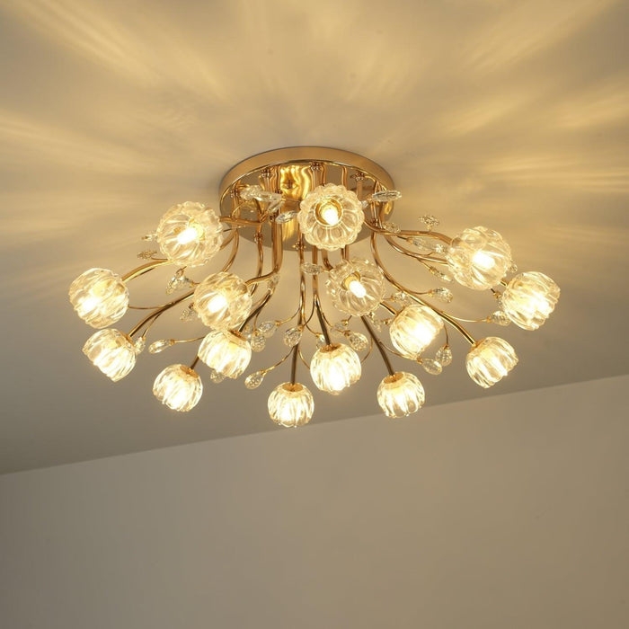 Crystal Flower Ceiling Light-DWHOME