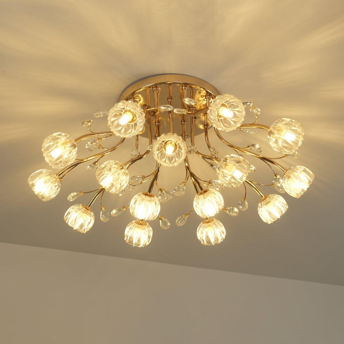 Crystal Flower Ceiling Light-DWHOME