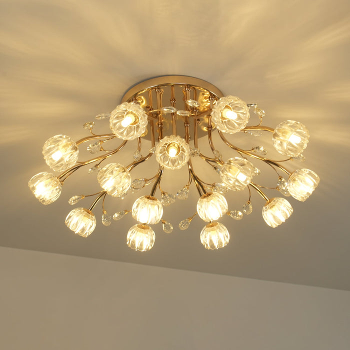 Crystal Flower Ceiling Light