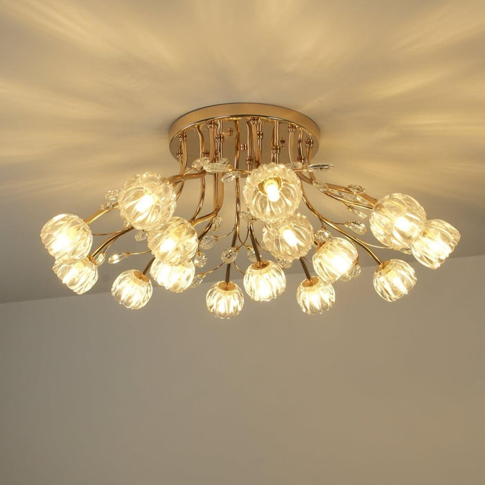 Crystal Flower Ceiling Light-DWHOME