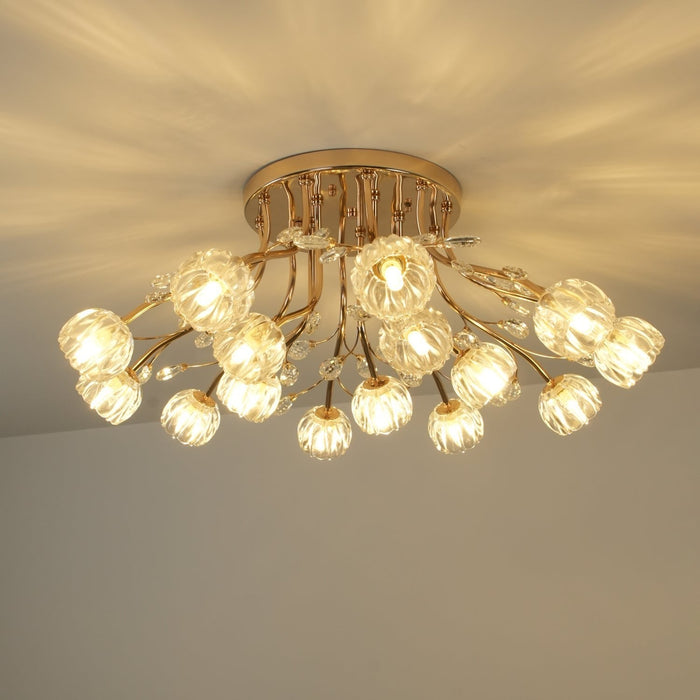 Crystal Flower Ceiling Light - Vakkerlight