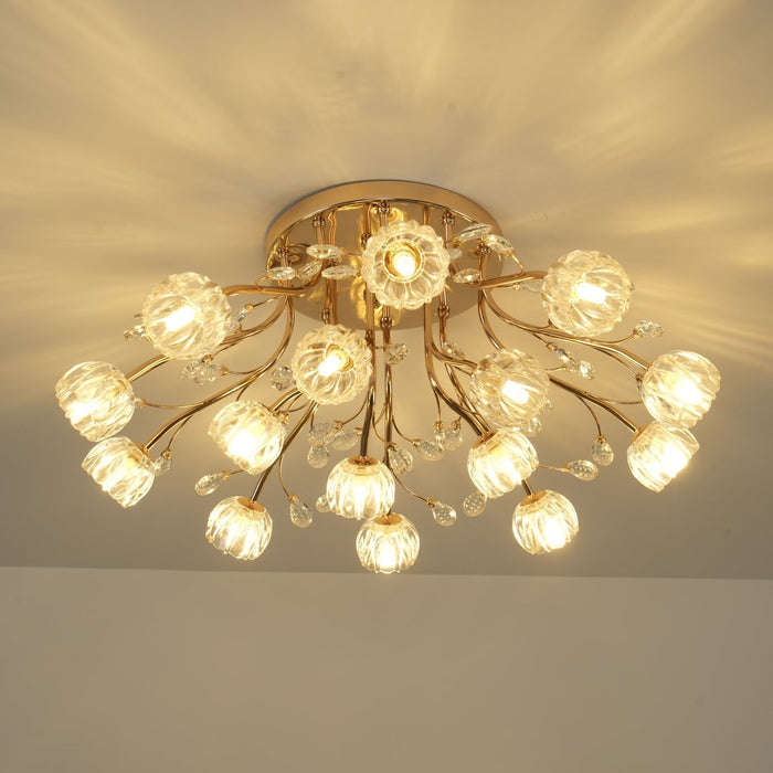 Crystal Flower Ceiling Light - Vakkerlight