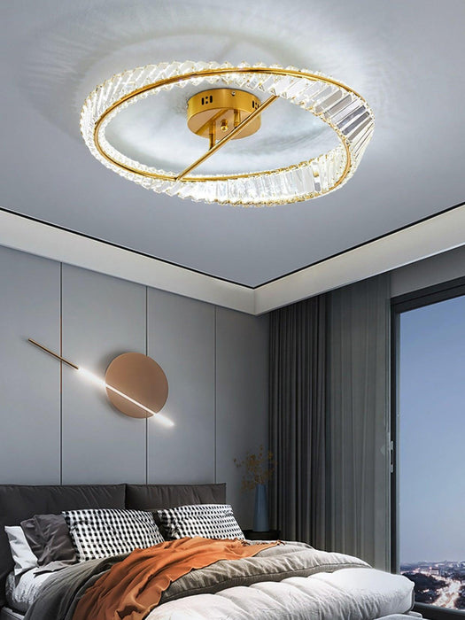 Crystal Rings Ceiling Lamp.