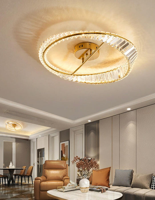 Crystal Rings Ceiling Lamp.