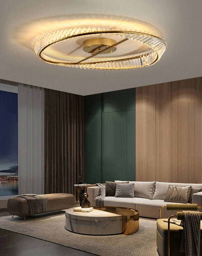 Crystal Rings Ceiling Lamp-DWHOME