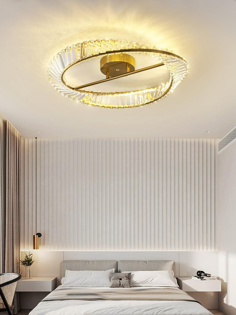 Crystal Rings Ceiling Lamp-DWHOME