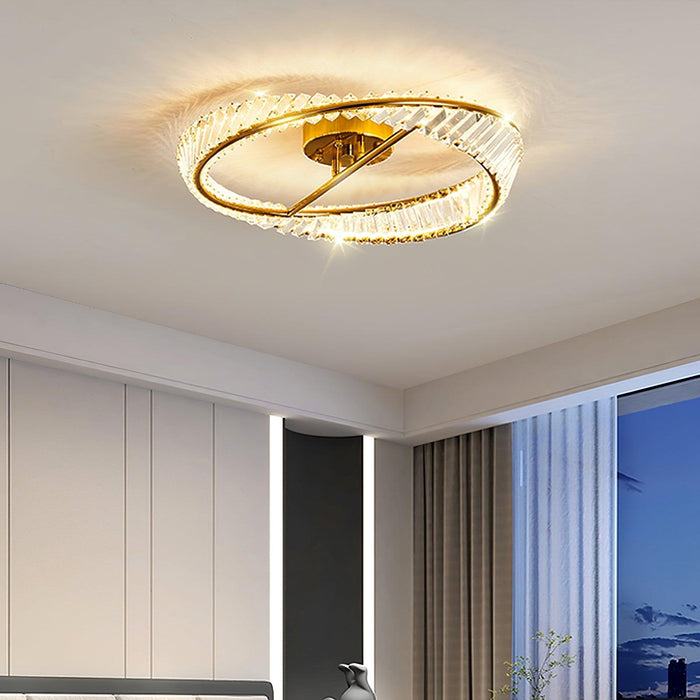 Crystal Rings Ceiling Lamp.