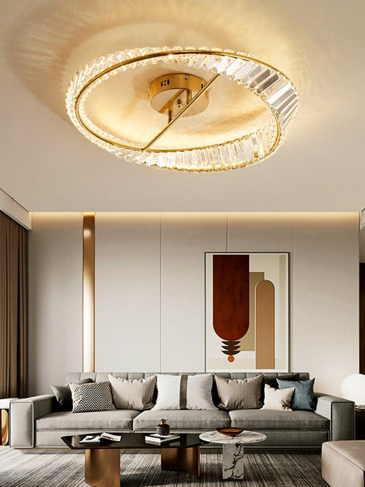 Crystal Rings Ceiling Lamp.