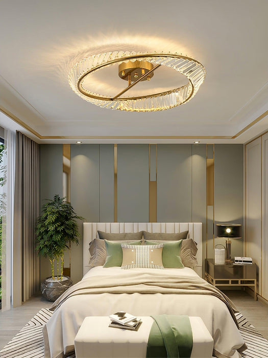 Crystal Rings Ceiling Lamp-DWHOME