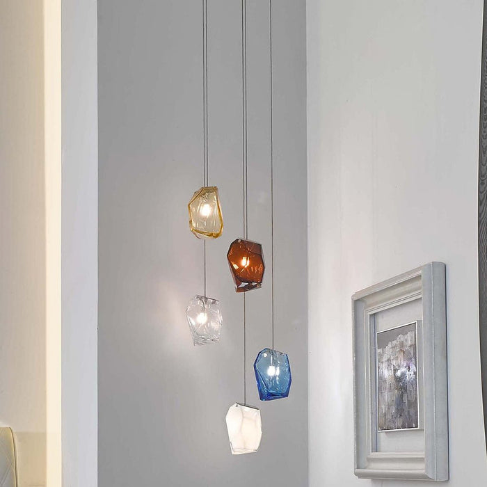 Crystal Rock Cluster Pendant Light