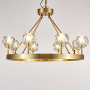 Crystal Round Golden Chandelier-DWHOME