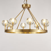 Crystal Round Golden Chandelier-DWHOME