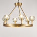 Crystal Round Golden Chandelier-DWHOME