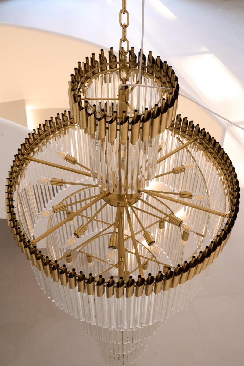 Crystal Spiral Chandelier-DWHOME