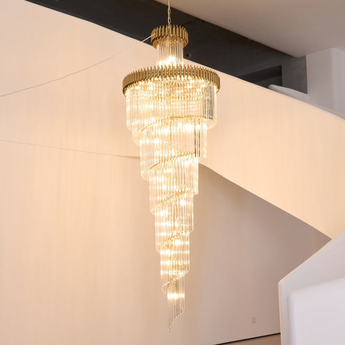 Crystal Spiral Chandelier-DWHOME