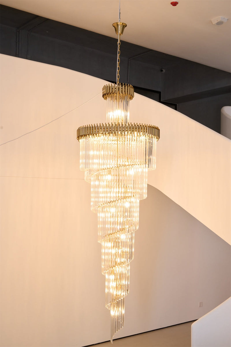 Crystal Spiral Chandelier-DWHOME