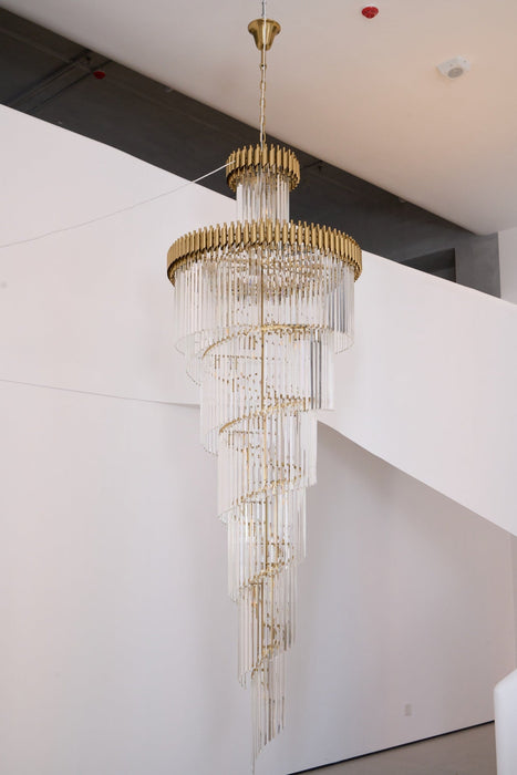 Crystal Spiral Chandelier-DWHOME