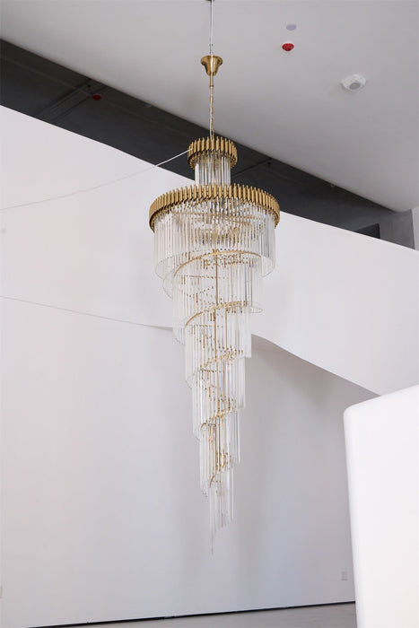 Crystal Spiral Chandelier-DWHOME