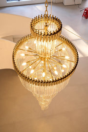 Crystal Spiral Chandelier-DWHOME