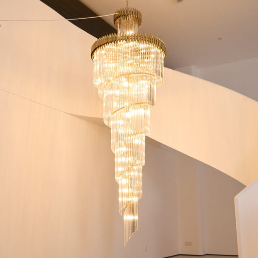 Crystal Spiral Chandelier-DWHOME
