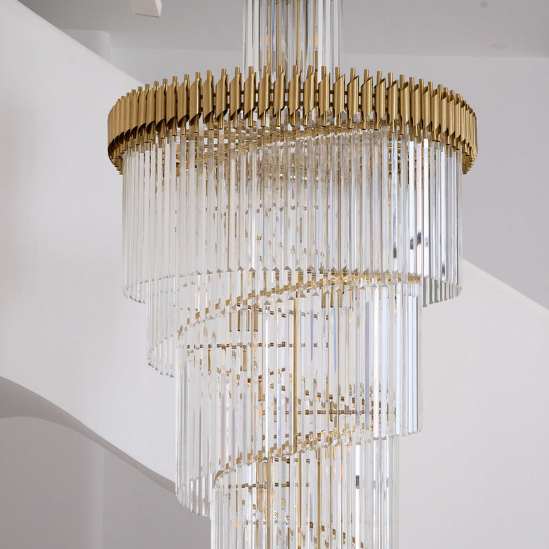 Crystal Spiral Chandelier-DWHOME