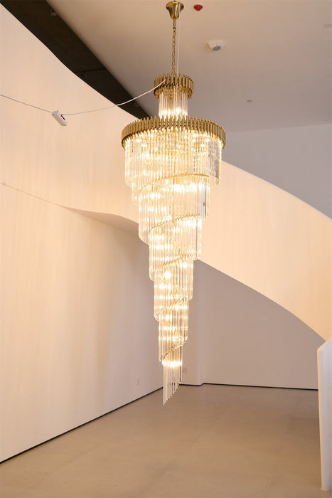Crystal Spiral Chandelier-DWHOME