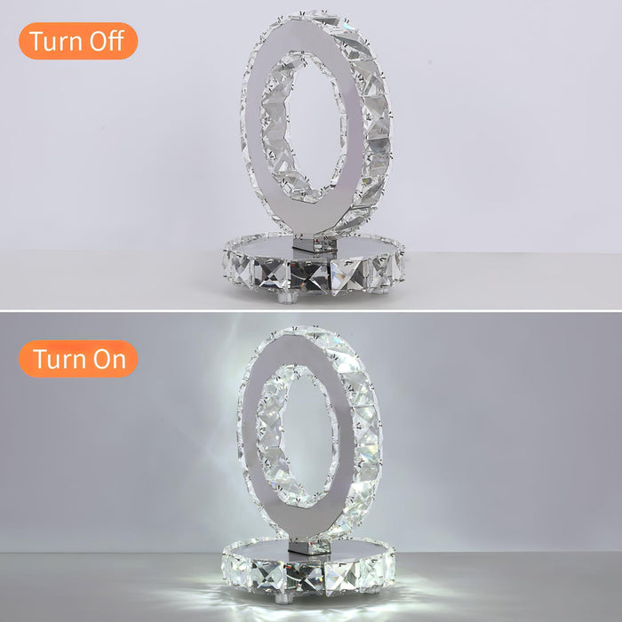 Crystal Rings Table Lamp-DWHOME