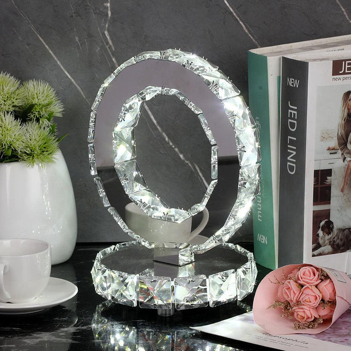 Crystal Rings Table Lamp-DWHOME