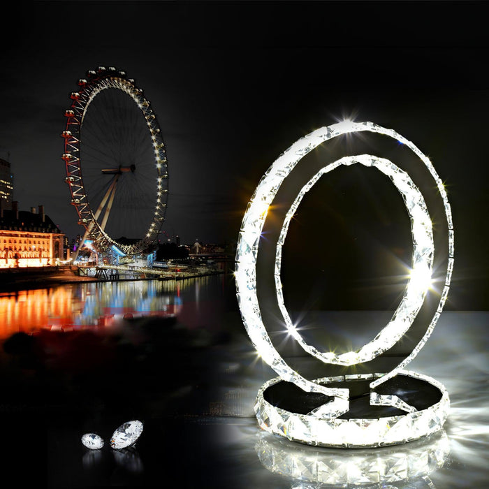 Crystal Rings Table Lamp-DWHOME