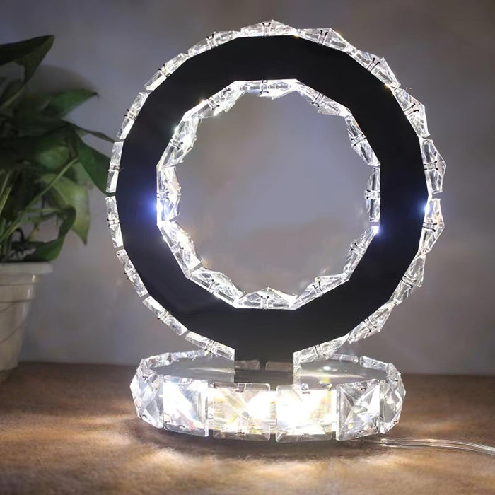 Crystal Rings Table Lamp-DWHOME