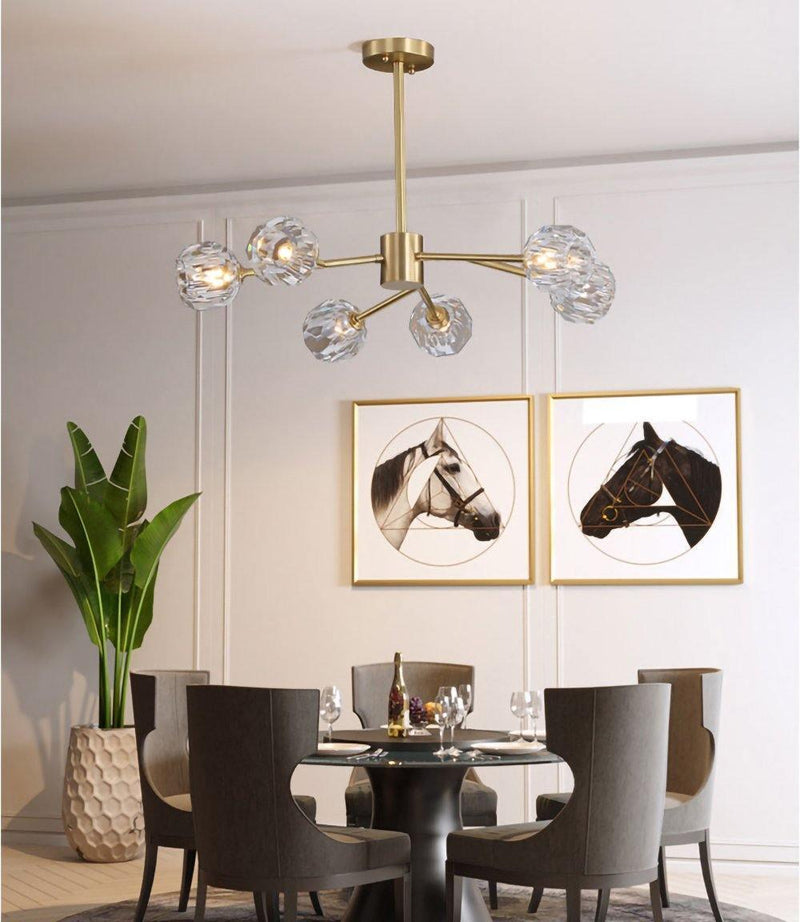 Boule de Cristal Lustre Rond Cluster-DWHOME