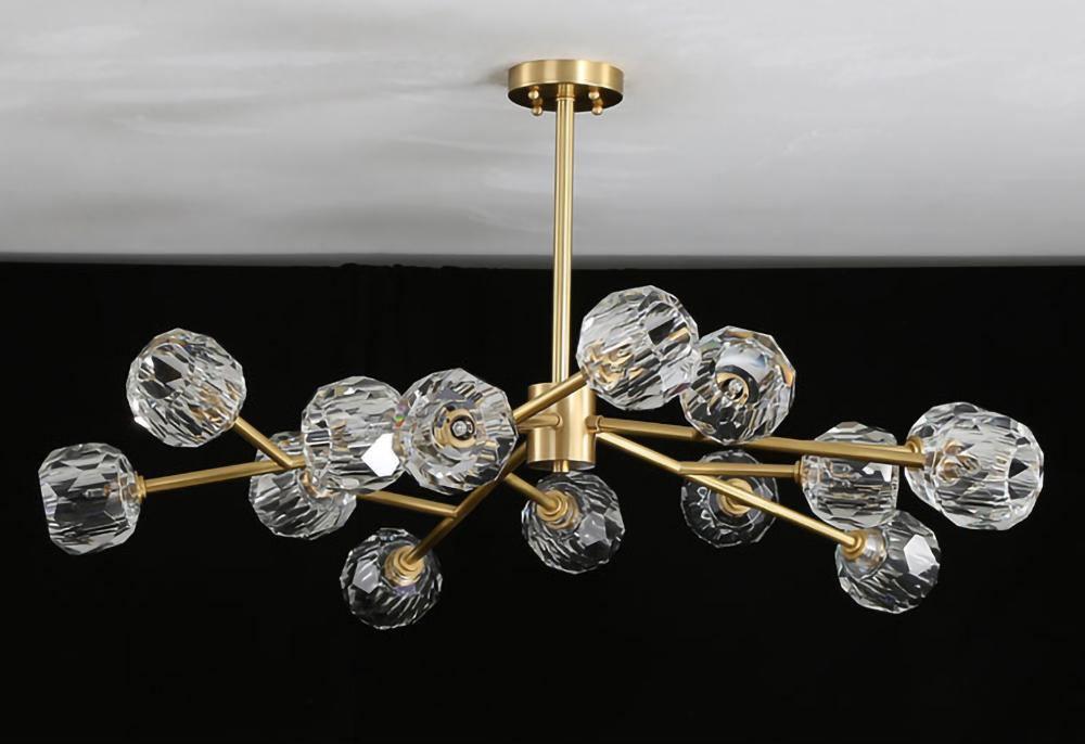 Crystal Ball Round Cluster Chandelier.