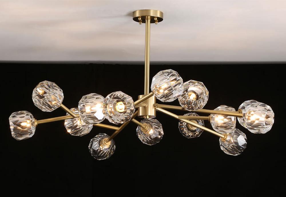 Crystal Ball Round Cluster Chandelier - DWHOME