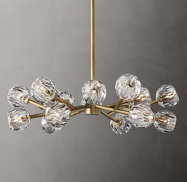 Boule de Cristal Lustre Rond Cluster-DWHOME