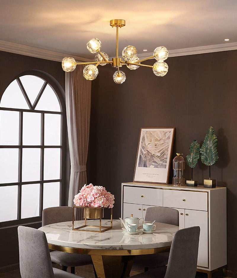 Boule de Cristal Lustre Rond Cluster-DWHOME