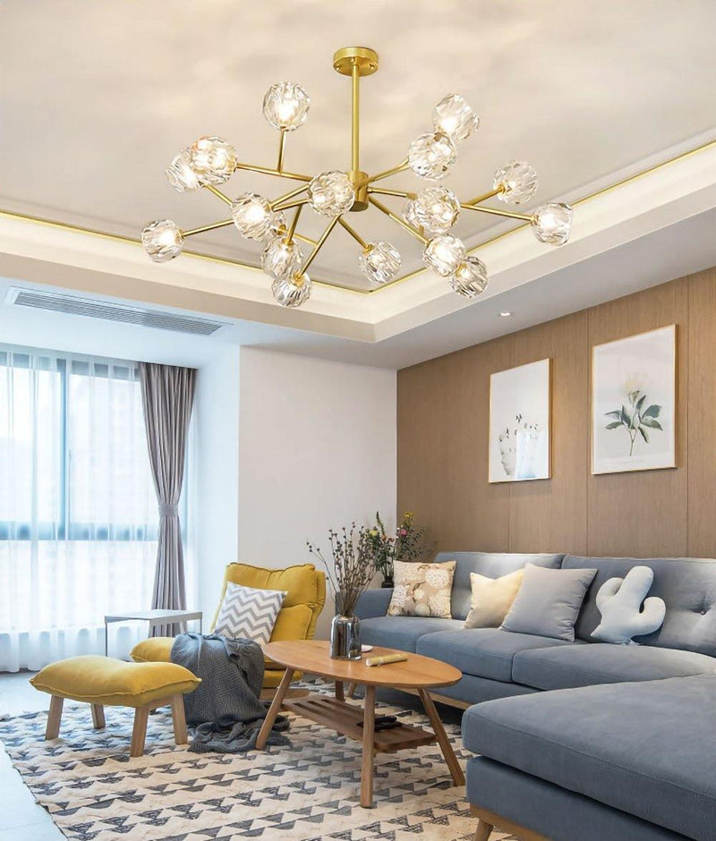 Boule de Cristal Lustre Rond Cluster-DWHOME