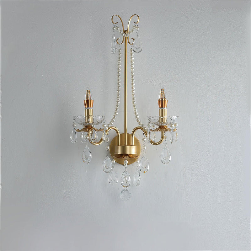 Crystal Pearl Chain Wall Lamp-DWHOME