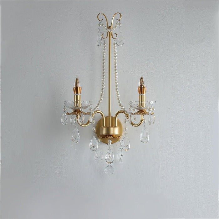 Crystal Pearl Chain Wall Lamp-DWHOME
