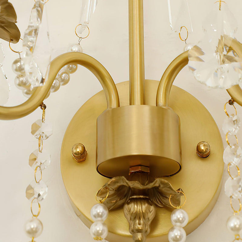 Crystal Pearl Chain Wall Lamp-DWHOME