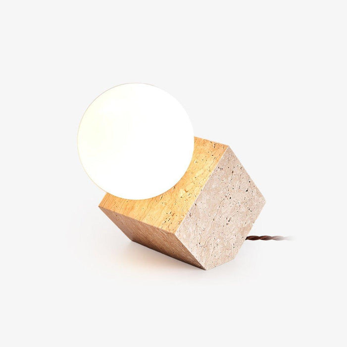 Cube Stone Table Lamp-DWHOME