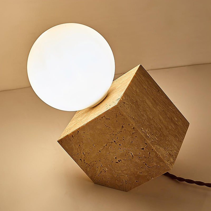 Cube Stone Table Lamp-DWHOME