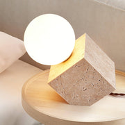 Cube Stone Table Lamp-DWHOME