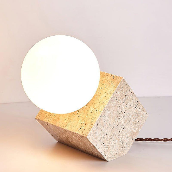 Cube Stone Table Lamp-DWHOME