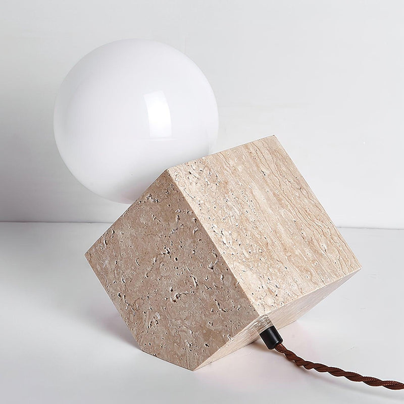 Cube Stone Table Lamp-DWHOME