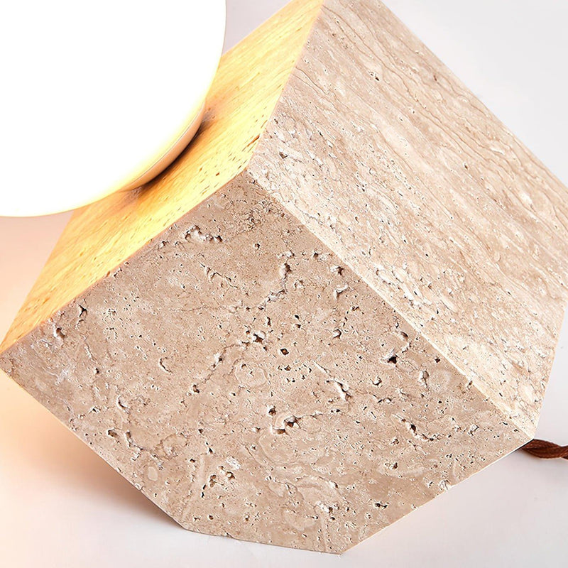 Cube Stone Table Lamp-DWHOME
