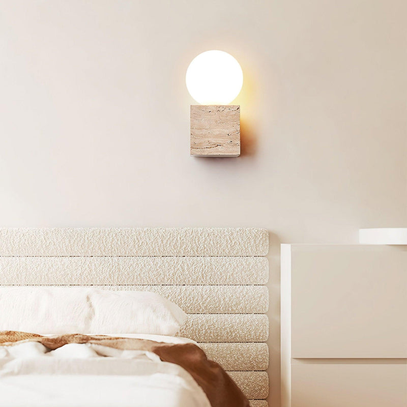 Cube Stone Wall Lamp-DWHOME